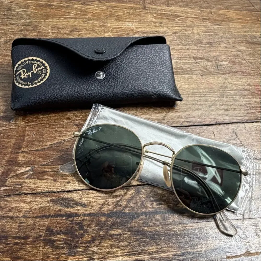 Ray Ban Metal Round Polarized Sunglasses